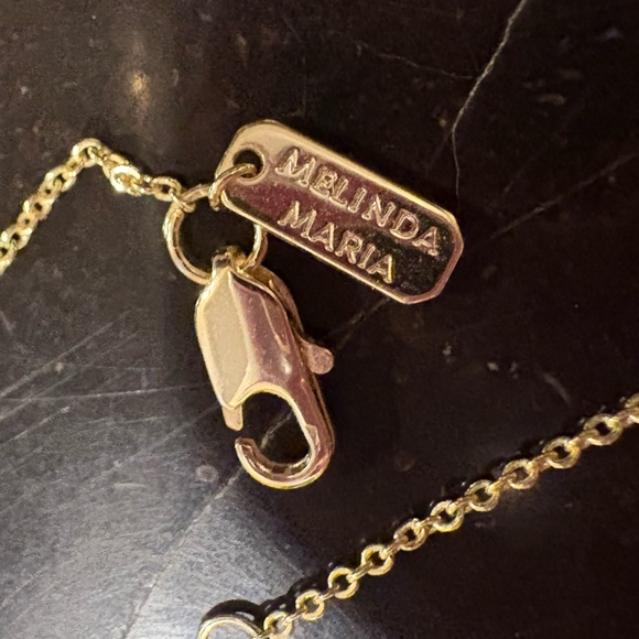 Melinda Maria “Hello Gorgeous!” Gold and diamondette necklace - Picture 5 of 5